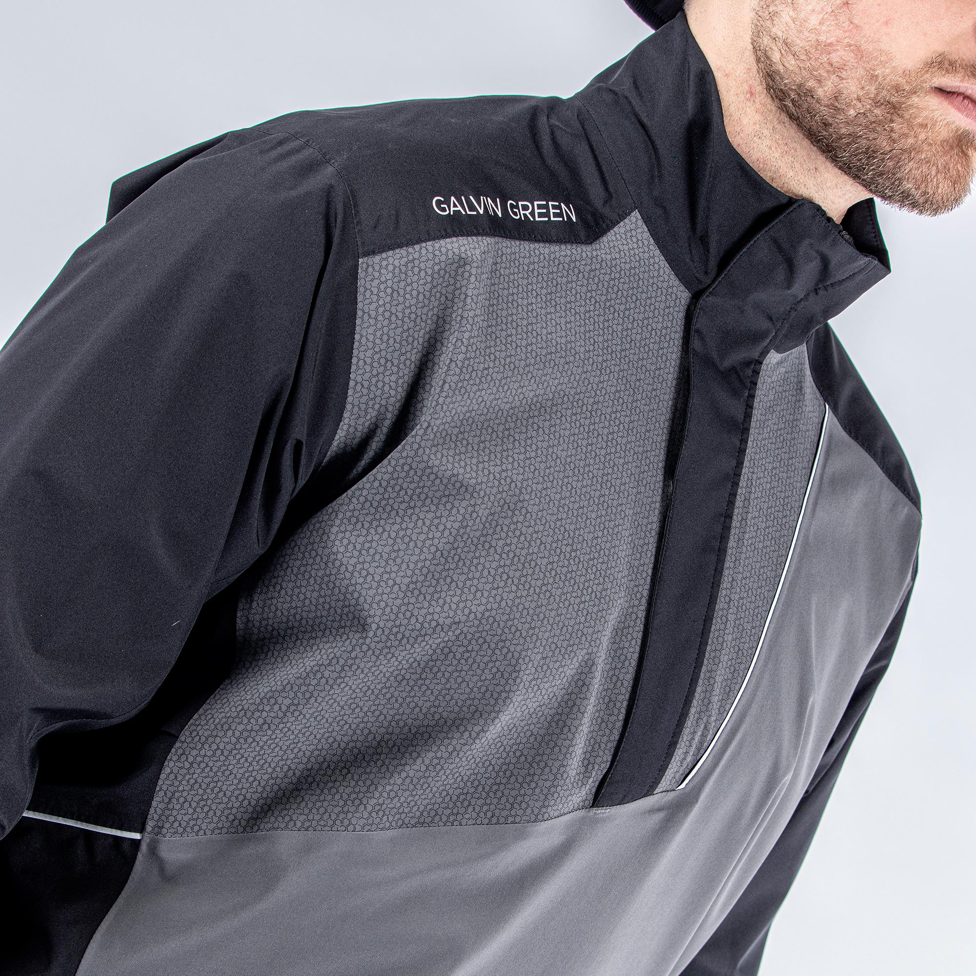 Galvin Green Axley Gore-Tex Mens Waterproof Golf Jacket Black/Forged Iron